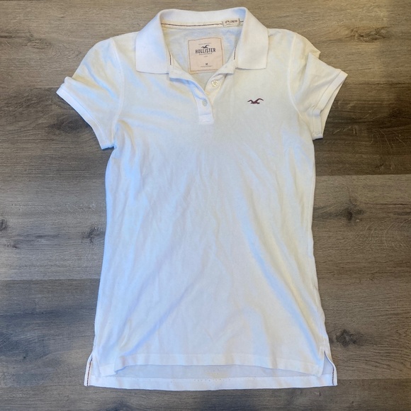 Hollister Co White Polo Shirt Size M - Picture 1 of 4